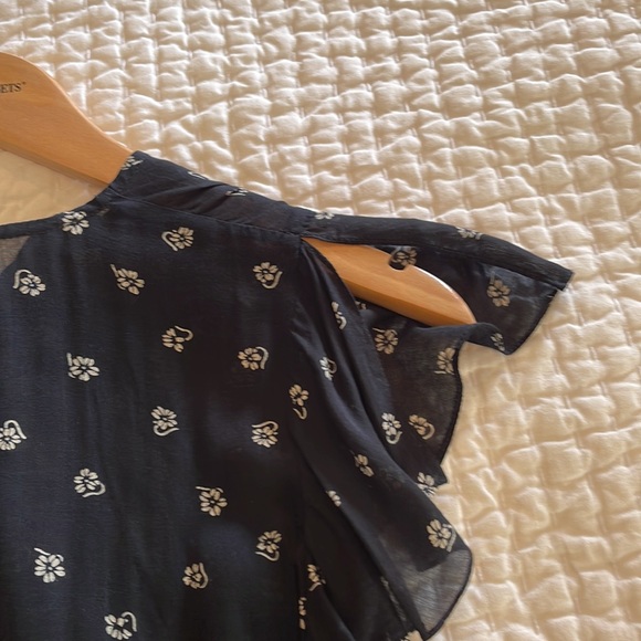 Polo Ralph Lauren kids light black blouse with cream print. Size 14 years - Picture 6 of 8